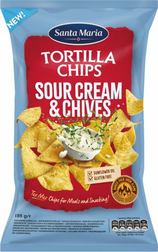 Santa Maria Tortilla chips smetana a pažitka 185g Santa Maria